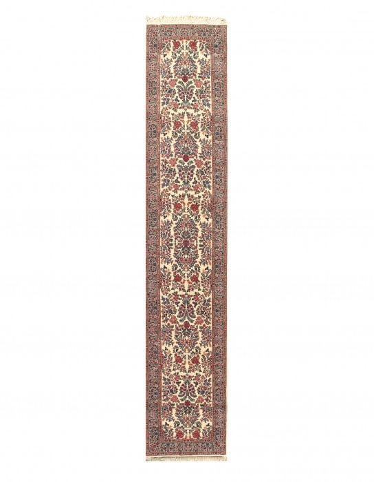 Ivory Fine Hand Knotted Kerman Runner 2'6'' X 11'11'': Ivory Fine Hand Knotted Kerman Runner 2'6'' X 11'11'' - , kerman, Hand-Knotted, Lamb's Wool, 300 -D03142- 862.This item is part of our fine auction collection which includes many fine home accessories