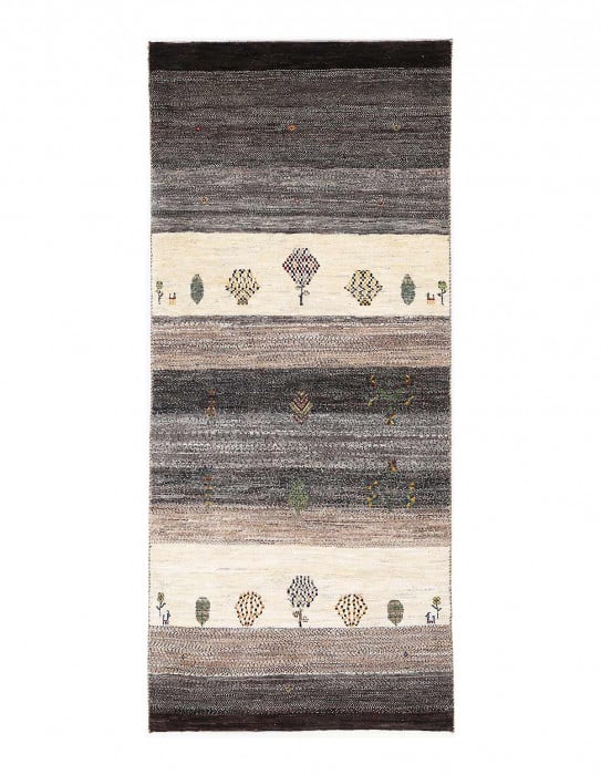 Multi color Fine Hand knotted Persian Gabbeh runner 2'8"X 6'7": Multi color Fine Hand knotted Persian Gabbeh runner 2'8"X 6'7" - NEW, Gabbeh, Hand-Knotted, Lamb's Wool, 300 -D13794- 862.This item is part of our fine auction collection which includes many fine home