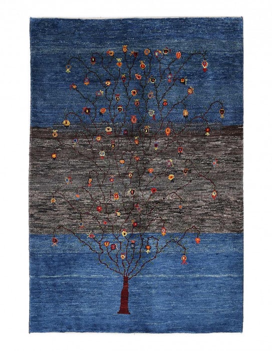 Persian hand knotted Gabbeh Loribaft 3'8"X 5'9": Persian hand knotted Gabbeh Loribaft 3'8"X 5'9" - NEW, Gabbeh, Hand-Knotted, Lamb's Wool, 300 -D13800- 862.This item is part of our fine auction collection which includes many fine home accessories in