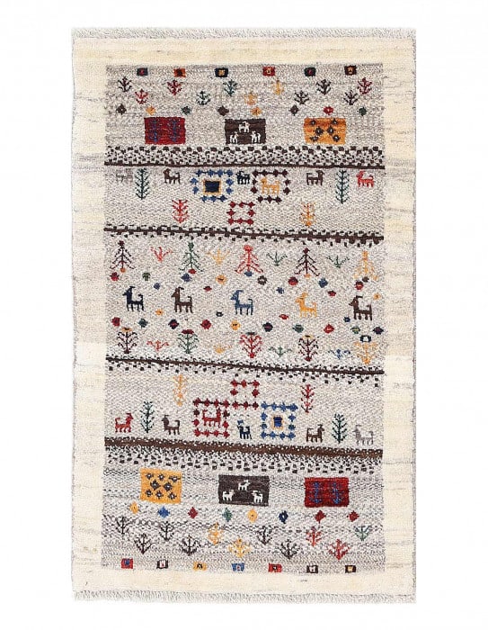 Persian hand knotted Gabbeh Loribaft 2'X 3'4": Persian hand knotted Gabbeh Loribaft 2'X 3'4" - NEW, Gabbeh, Hand-Knotted, Lamb's Wool, 300 -D13558- 862.This item is part of our fine auction collection which includes many fine home accessories incl