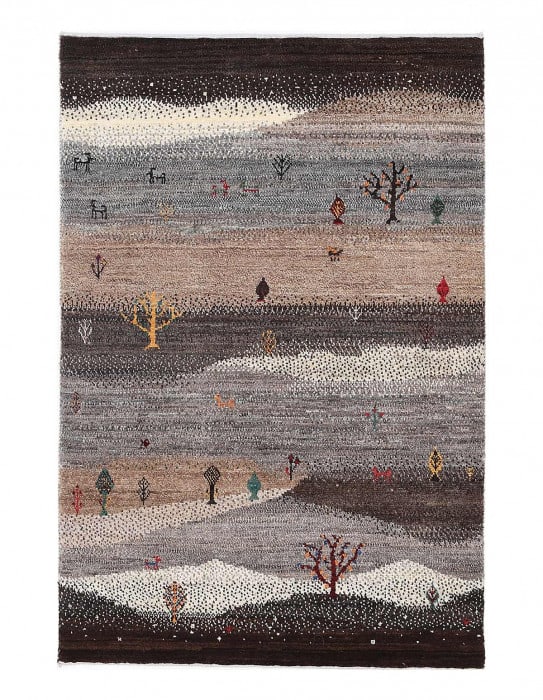 Fine Hand knotted Persian Gabbeh 2'9"X 4'3": Fine Hand knotted Persian Gabbeh 2'9"X 4'3" - NEW, Gabbeh, Hand-Knotted, Lamb's Wool, 300 -D13578- 862.This item is part of our fine auction collection which includes many fine home accessories includ