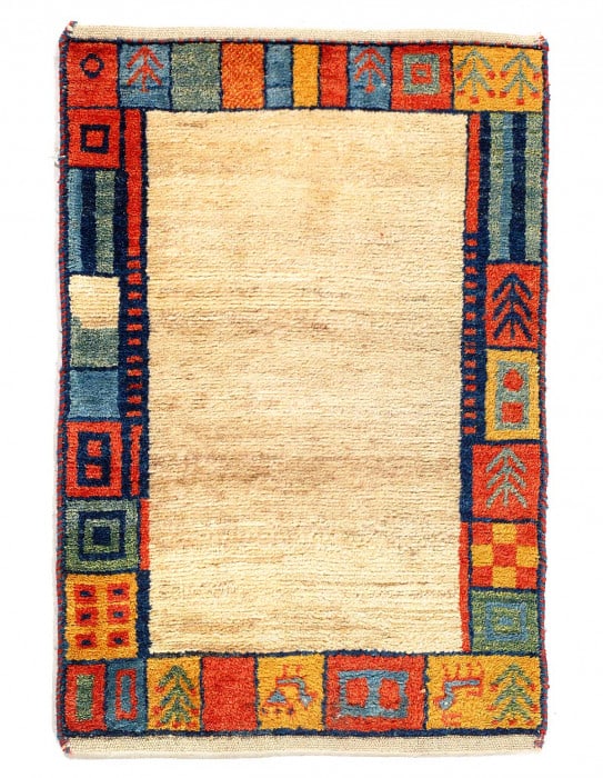 Fine Hand knotted Persian Gabbeh 2'1"X 3'1": Fine Hand knotted Persian Gabbeh 2'1"X 3'1" - CIRCA 2010, Gabbeh, Hand-Knotted, Lamb's Wool, 300 -D14921- 862.This item is part of our fine auction collection which includes many fine home accessories