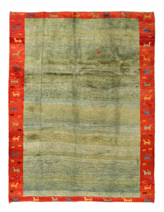 Fine Hand Knotted Persian gabbeh 8'X 10'7": Fine Hand Knotted Persian gabbeh 8'X 10'7" - CIRCA 1960, Gabbeh, Hand-Knotted, Lamb's Wool, 300 -D03331- 862.This item is part of our fine auction collection which includes many fine home accessories