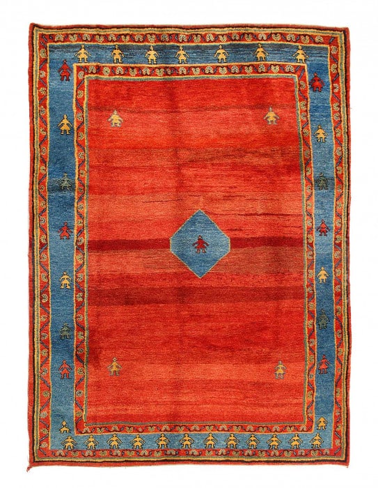 Fine Hand Knotted Persian gabbeh 7'9"X 11'2": Fine Hand Knotted Persian gabbeh 7'9"X 11'2" - CIRCA 1970, Gabbeh, Hand-Knotted, Lamb's Wool, 300 -19202- 862.This item is part of our fine auction collection which includes many fine home accessories