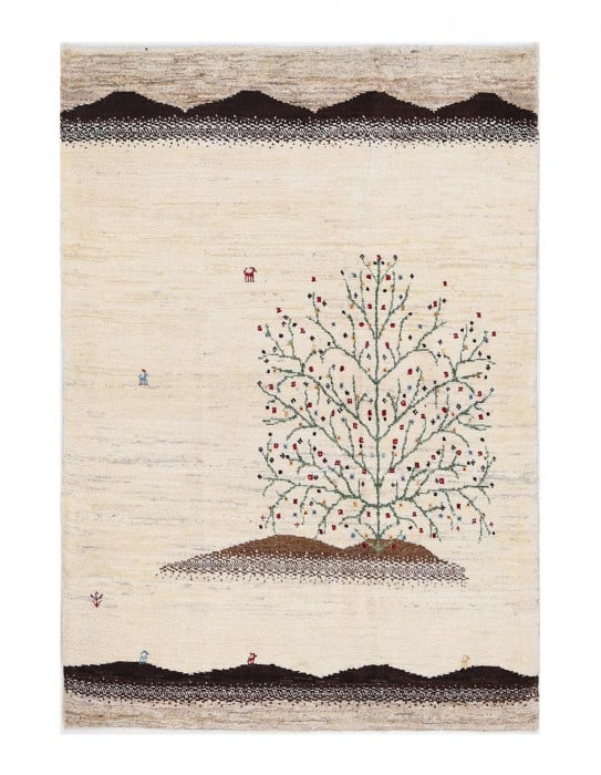 Beige color Fine hand Knotted Persian gabbeh 2'11'' X 4'3'': Beige color Fine hand Knotted Persian gabbeh 2'11'' X 4'3'' - New, Gabbeh, Hand-Knotted, Lamb's Wool, 300 -D13936- 862.This item is part of our fine auction collection which includes many fine home ac