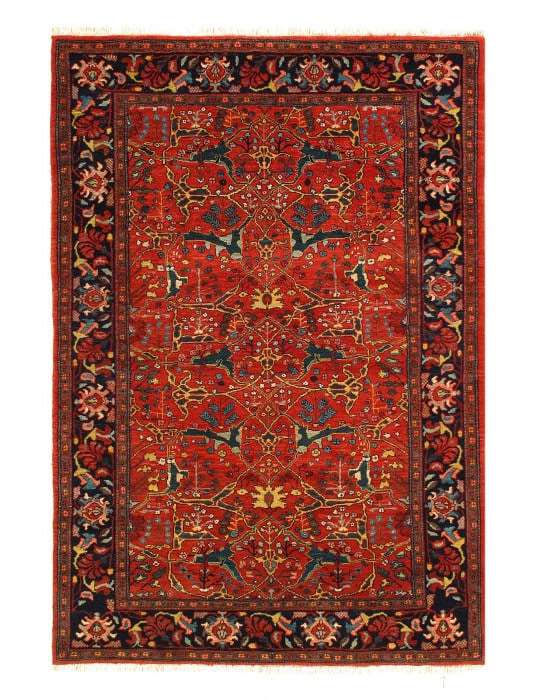Rust color Fine Bidjar 5'3" X 7'7": Rust color Fine Bidjar 5'3" X 7'7" - New, Bidjar, Hand-Knotted, Wool on Cotton, 300 -D12530- 862.This item is part of our fine auction collection which includes many fine home accessories including an