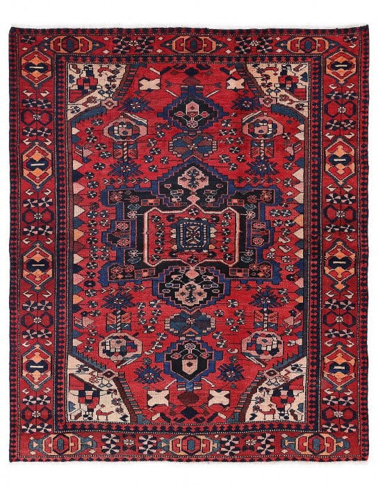 Persian Antique Bakhtiari rug 5'2'' X 6'5'' (1 of 4)