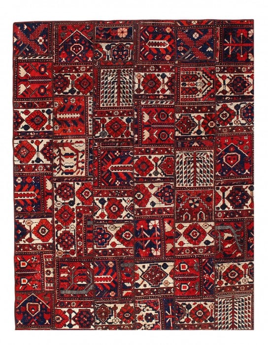 Red Persian Patch work 6 x 8