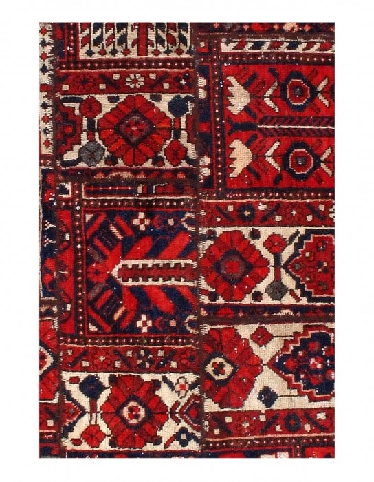Red Persian Patch work 6 x 8 - 2