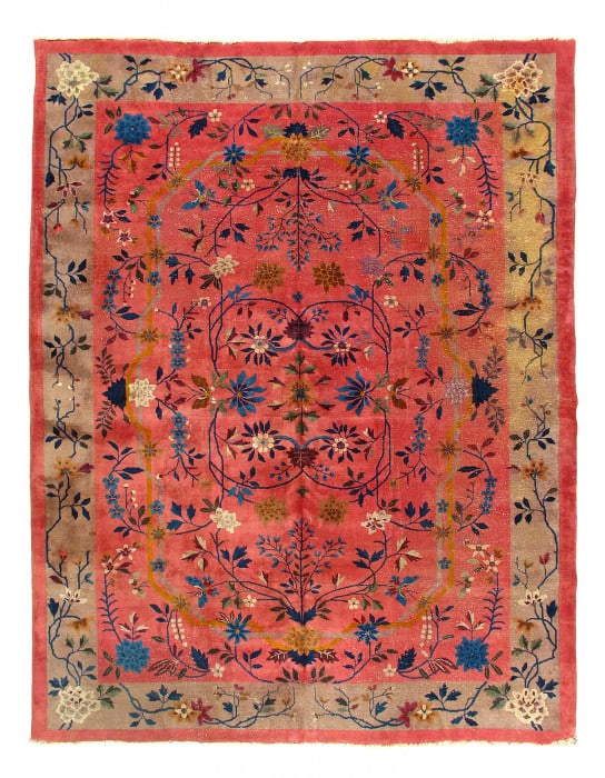 Antique Chinese Hand knotted Art Deco 8'11'' X 11'6'': Antique Chinese Hand knotted Art Deco 8'11'' X 11'6'' - Circa: Early 20th Century, Art Deco, Hand-Knotted, Lamb's Wool, 300 -D14347- 862.This item is part of our fine auction collection which includes