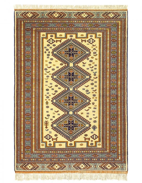 Fine Hand Knotted Persian vintage Ardabill Rug 4'3'' X 6'1'': Fine Hand Knotted Persian vintage Ardabill Rug 4'3'' X 6'1'' - 2000, All Over, Hand-Knotted, Lamb's Wool, 300 -52200- 862.This item is part of our fine auction collection which includes many fine home