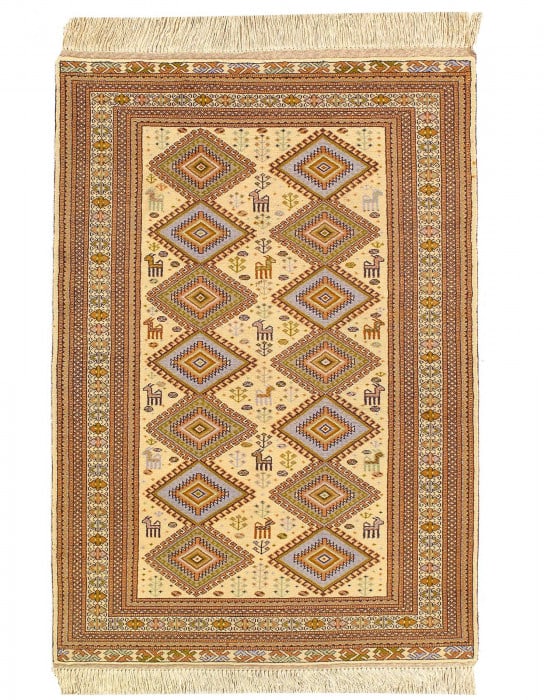 Fine Hand Knotted Persian vintage Ardabill Rug 4' X 5'5'': Fine Hand Knotted Persian vintage Ardabill Rug 4' X 5'5'' - 2000, All Over, Hand-Knotted, Lamb's Wool, 300 -D03211- 862.This item is part of our fine auction collection which includes many fine home a