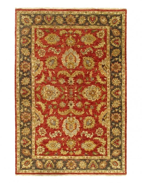 Rust Fine Agra Design 6' X 9': Rust Fine Agra Design 6' X 9' - New, Agra, Hand-Knotted, Lamb's Wool, 300 -D04301- 862.This item is part of our fine auction collection which includes many fine home accessories including antique rugs