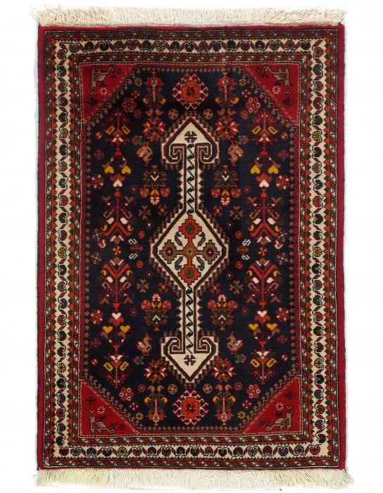Navy Persian Afshar 2'7" X 4': Navy Persian Afshar 2'7" X 4' - New, Afshar, Hand-Knotted, Lamb's Wool, 300 -D09588- 862.This item is part of our fine auction collection which includes many fine home accessories including antique ru
