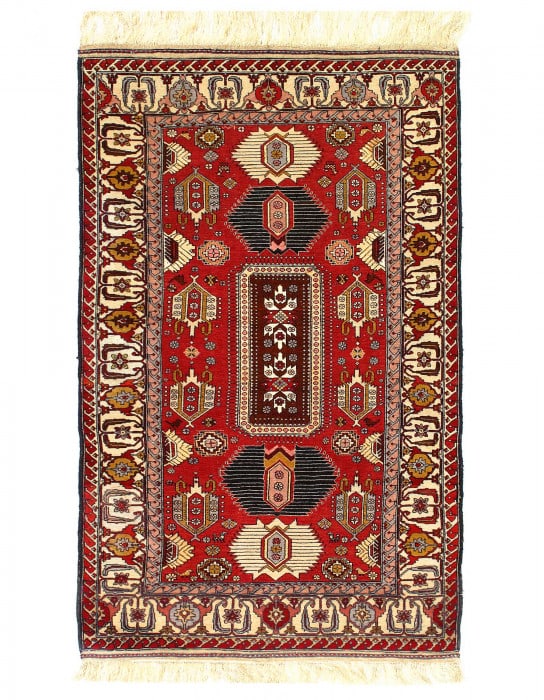 Rust Afghan Baluch Silk &Wool Rug 4'X 6': Rust Afghan Baluch Silk &Wool Rug 4'X 6' - circa 1980, Afghan, Hand-Knotted, Wool & Silk, 300 -D12398- 862.This item is part of our fine auction collection which includes many fine home accessories in