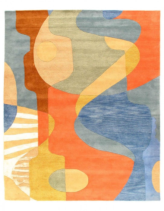 Fine Hand Tufted Abstract rug 7'9"X 9'9": Fine Hand Tufted Abstract rug 7'9"X 9'9" - NEW, Abstract, Hand-Tufted, Lamb's Wool, 300 -D12640- 862.This item is part of our fine auction collection which includes many fine home accessories includin