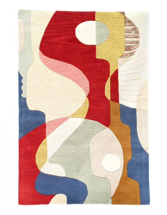 Fine Hand Tufted Abstract rug 4' x 6': Fine Hand Tufted Abstract rug 4' x 6' - New, Abstract, Hand-Tufted, Lamb's Wool, 300 -D12621 , D12643- 862.This item is part of our fine auction collection which includes many fine home accessories in