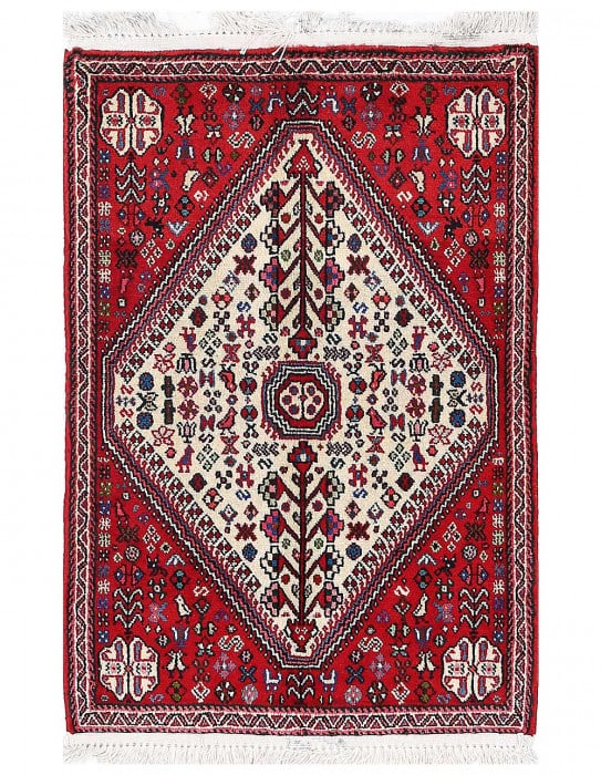 Red color Hand knotted Persian Abadeh 2'2'' X 3'4'': Red color Hand knotted Persian Abadeh 2'2'' X 3'4'' - New, Abadeh, Hand-Knotted, Lamb's Wool, 300 -D13483- 862.This item is part of our fine auction collection which includes many fine home accessorie