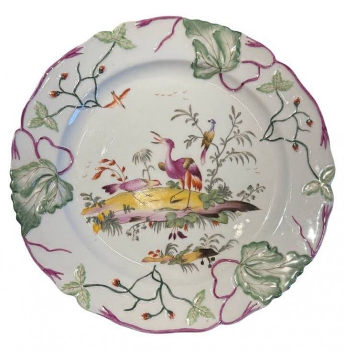 Decorative Port Royal Bird Peacock Cherry Blossom Leaf Plate Tropical Plates 10": Decorative Port Royal Bird Peacock Cherry Blossom Leaf Plate Tropical Plates 10" - N/A, English, N/A, Ceramic, 300 -PL 38- 862.This item is part of our fine auction collection which includes many fine