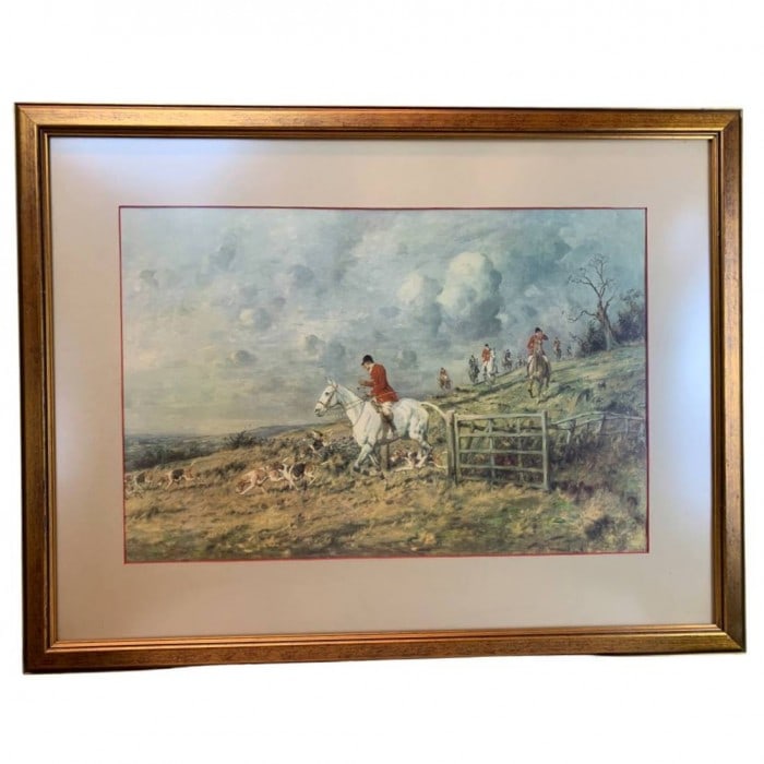 Antique Hand Colored Engraving The Bedale Hunt By Anson Martin Engraved by W H Simmons - 35'' X 27 ': Antique Hand Colored Engraving The Bedale Hunt By Anson Martin Engraved by W H Simmons - 1842, English, N/A, Glass, 300 -D12164- 862.This item is part of our fine auction collection which includes man