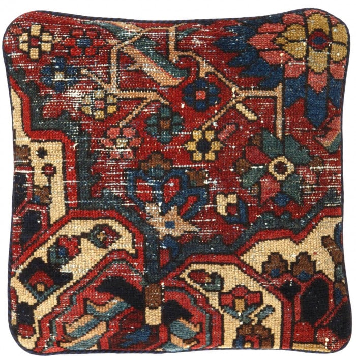 Pasargad Vintage Hand Knotted Farahan Rug Pillow 20": Pasargad Vintage Hand Knotted Farahan Rug Pillow 20" - N/A, Farahan, Hand-Woven, Lamb's Wool, 300 -K 229- 862.This item is part of our fine auction collection which includes many fine home accessories