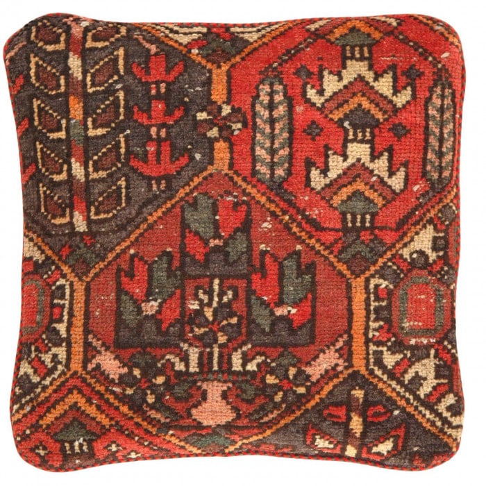Pasargad Vintage Hand Knotted Farahan Rug Pillow 20": Pasargad Vintage Hand Knotted Farahan Rug Pillow 20" - N/A, Farahan, Hand-Woven, Lamb's Wool, 300 -K 205 A- 862.This item is part of our fine auction collection which includes many fine home accessori