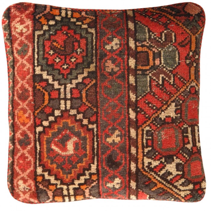 Pasargad Vintage Hand Knotted Farahan Rug Pillow 20": Pasargad Vintage Hand Knotted Farahan Rug Pillow 20" - N/A, Farahan, Hand-Woven, Lamb's Wool, 300 -K 202 A- 862.This item is part of our fine auction collection which includes many fine home accessori