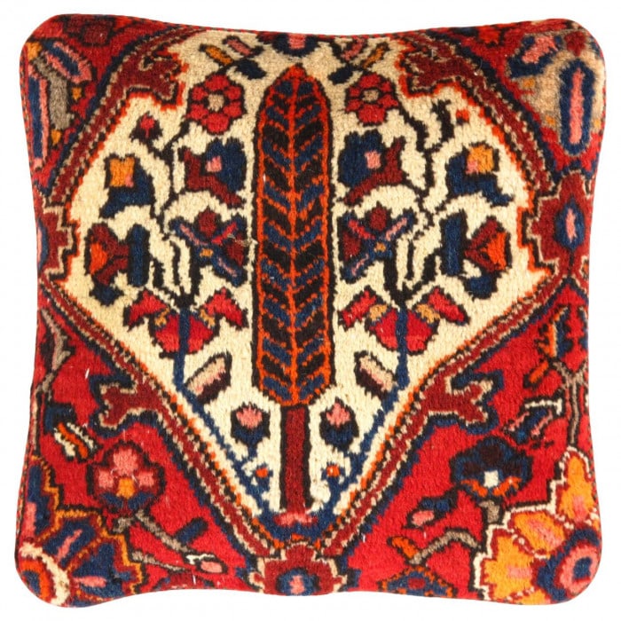Pasargad Vintage Hand Knotted Farahan Rug Pillow 20": Pasargad Vintage Hand Knotted Farahan Rug Pillow 20" - N/A, Farahan, Hand-Woven, Lamb's Wool, 300 -K 178 D- 862.This item is part of our fine auction collection which includes many fine home accessori