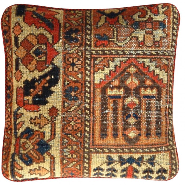 Pasargad Vintage Hand Knotted Farahan Rug Pillow 20": Pasargad Vintage Hand Knotted Farahan Rug Pillow 20" - N/A, Farahan, Hand-Woven, Lamb's Wool, 300 -K 174 A- 862.This item is part of our fine auction collection which includes many fine home accessori