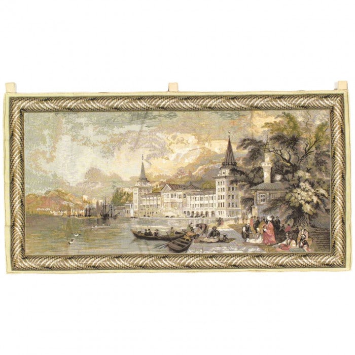 Flemish Wall Tapestry 2'4'' X 4'6'': Flemish Wall Tapestry 2'4'' X 4'6'' - New, French, Hand-Knotted, Cotton, 300 -D14559- 862.This item is part of our fine auction collection which includes many fine home accessories including antique r