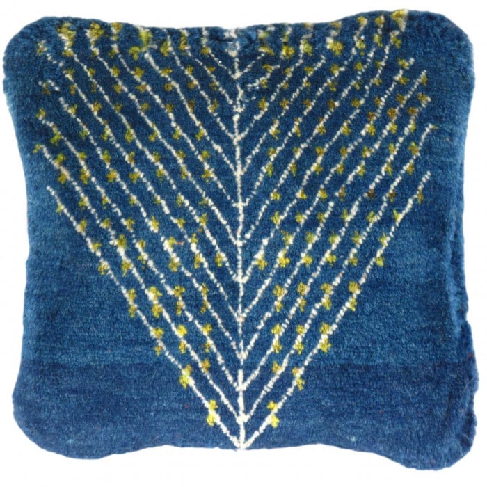 Fine Hand knotted Gabbeh pillow 15"X 15": Fine Hand knotted Gabbeh pillow 15"X 15" - N/A, Gabbeh, Hand-Woven, Lamb's Wool, 300 -PG 300- 862.This item is part of our fine auction collection which includes many fine home accessories including a