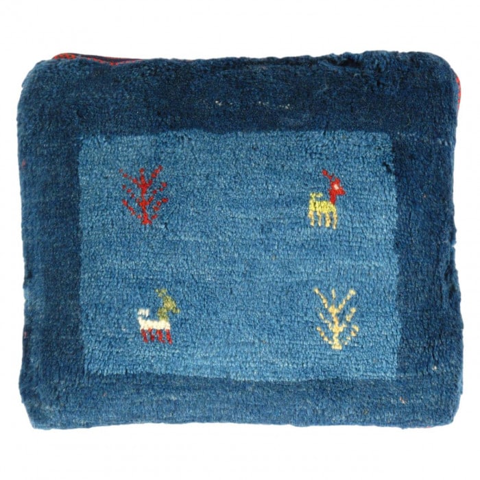 Fine Hand knotted Gabbeh pillow 16"X 16": Fine Hand knotted Gabbeh pillow 16"X 16" - N/A, Gabbeh, Hand-Woven, Lamb's Wool, 300 -PG 315- 862.This item is part of our fine auction collection which includes many fine home accessories including a