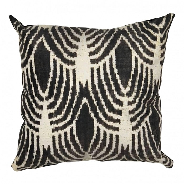 Pasargad Turkish Style Ikat Pillow 16'' X 16''X 4'': Pasargad Turkish Style Ikat Pillow - New, Ikat, Hand-made, Velvet Silk, 300 -P-SS 4A- 862.This item is part of our fine auction collection which includes many fine home accessories including antique r