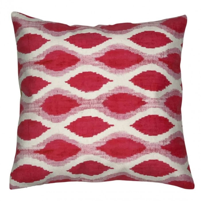 Pasargad Turkish Style Ikat Pillow 16'' X 16''X 4'': Pasargad Turkish Style Ikat Pillow - New, Ikat, Hand-made, Velvet Silk, 300 -P-SS 33- 862.This item is part of our fine auction collection which includes many fine home accessories including antique r