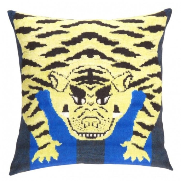 Pasargad Turkish Fine Silk Style Pillow 16''X 16'' X 5'': Pasargad Turkish Fine Silk Style Pillow - New, Ikat, Hand-made, Pure Silk, 300 -PPS5- 862.This item is part of our fine auction collection which includes many fine home accessories including antique r
