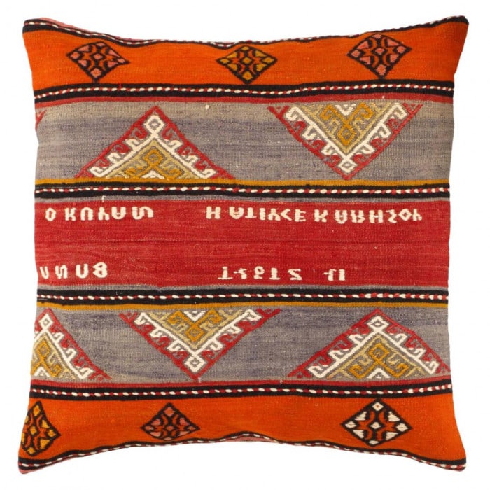 Vintage Turkish Pasargad Hand Knotted kilim Pillow 24'': Vintage Turkish Pasargad Hand Knotted kilim Pillow 24'' - New, Turkish, Hand-made, Flat Weave, 300 -K 187- 862.This item is part of our fine auction collection which includes many fine home accessorie