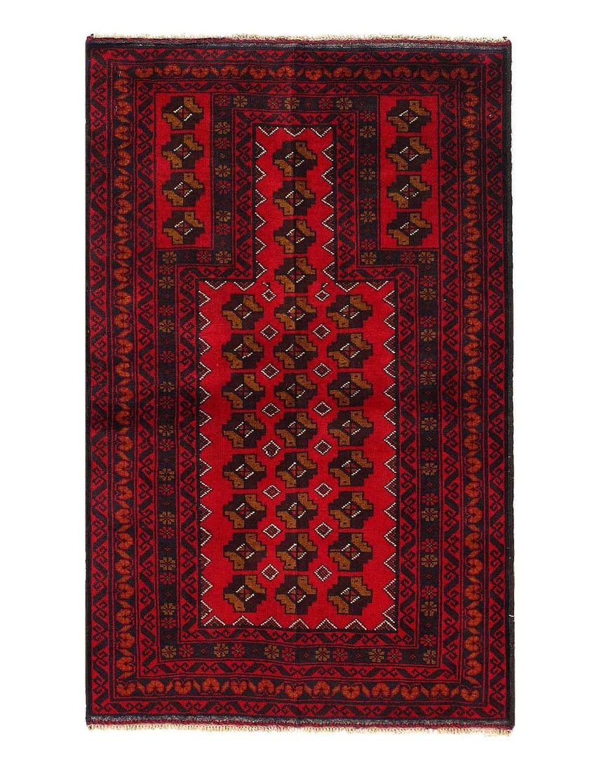 Afghan Baluch Rug 3'X 4'6" (1 of 3)
