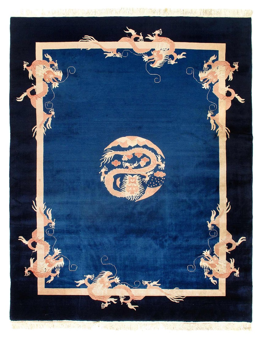 Blue Color Chinese Vintage peking rug 7'11'' X 10' (1 of 3)