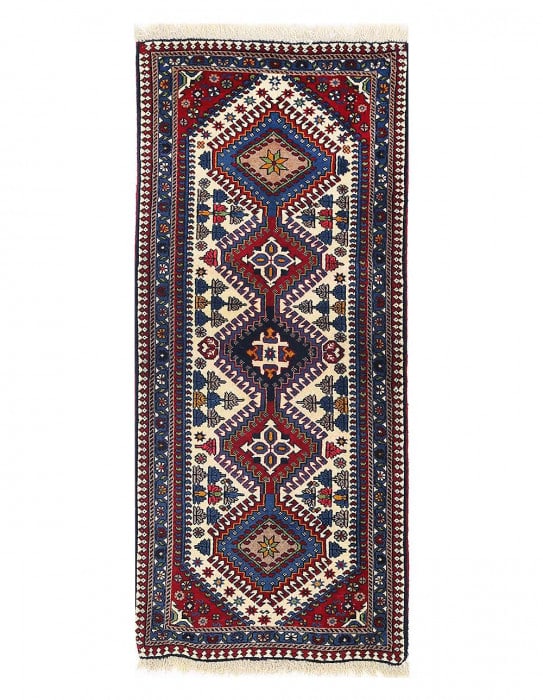 Persian Hand knotted Yalameh runner 2' X 5' (1 of 3)