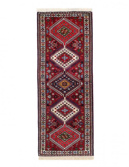 Red color Hand knotted Persian Yalameh runner 2'3'' X 6'6'' (1 of 3)