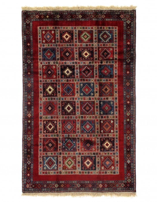 Red Persian Hand Knotted yalameh 5'1'' X 8'2'' (1 of 5)