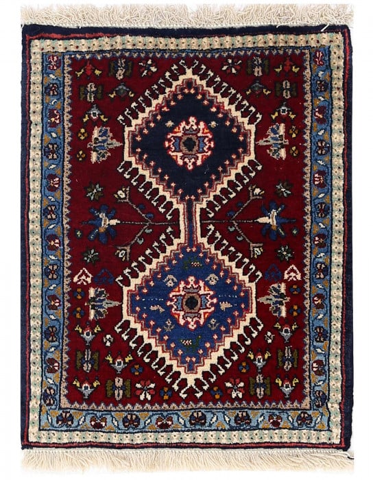 Fine Hand knotted Persian Yalameh rug 1'9"X 2'3" (1 of 3)