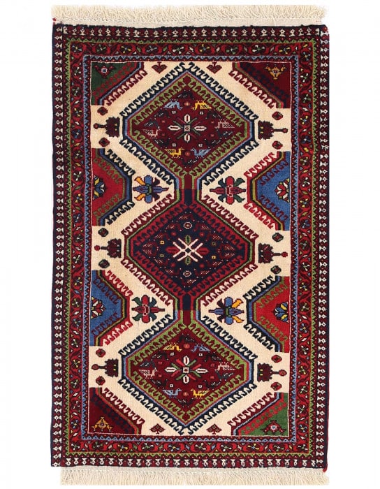 Fine Hand knotted Persian Yalameh 2' x 3'4' (1 of 4)