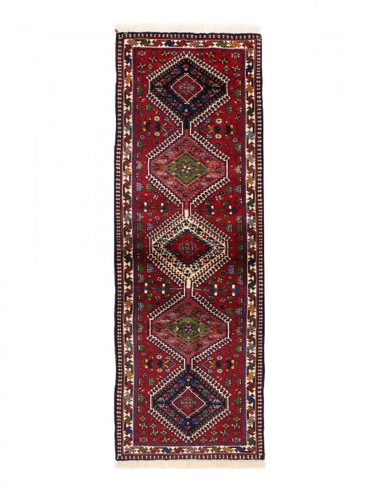 Fine Hand Hand Knotted Persian Yalameh runner 2'X 6'3" (1 of 3)