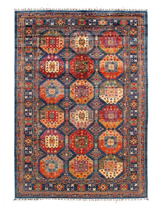 Fine Hand Knotted Turkman rug 6'8"x 9'8" (1 of 5)