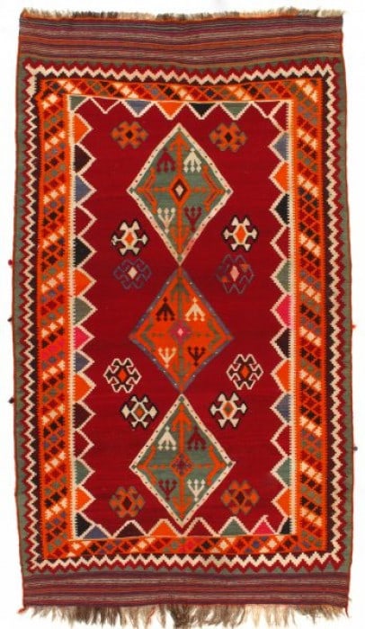 Red Vintage Persian Kilim 5'4" X 9'4" (1 of 1)