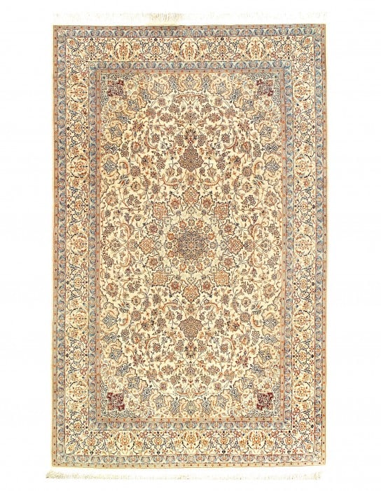 Persian nain Silk & Wool Pile Rug 6'9'' X 11' (1 of 9)