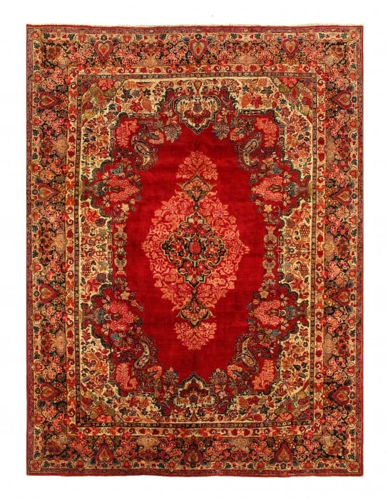 Red Antique Persian Sarouk 10' X 14' (1 of 3)