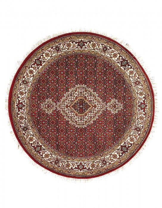 Tabriz Mahi Design Silk & Wool Rug 4' x 4' (1 of 3)