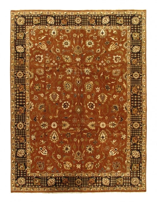 Brown Persian Tabriz Design 9' X 12' (1 of 3)